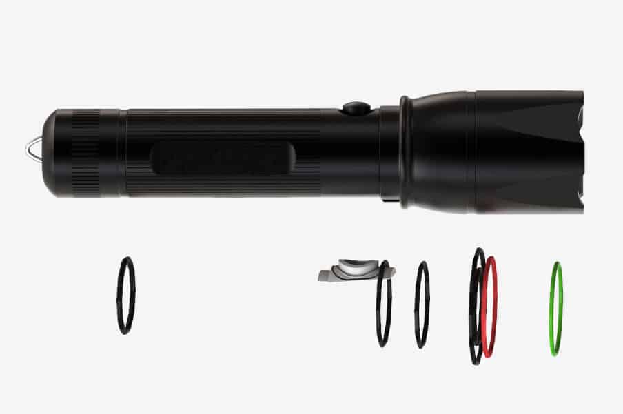 waterproof system of the flashlight